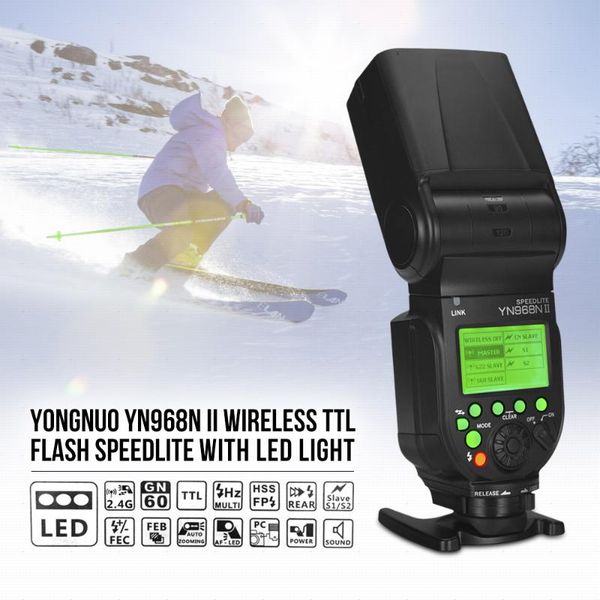 yongnuo yn968n ii wirelessl flash speedlite 1/8000s hss built-in led light 5600k for dslr cameras yn622n yn560 system
yongnuo yn968n ii wirelessl flash speedlite 1/8000s hss built-in led light 5600k for dslr cameras yn622n yn560 system