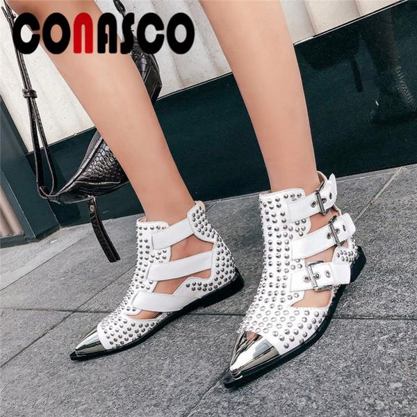 conasco spring summer pumps women genuine leather low heels pointed toe fashion metal buckle shoes woman new ankle shoes, Black
conasco spring summer pumps women genuine leather low heels pointed toe fashion metal buckle shoes woman new ankle shoes, Black