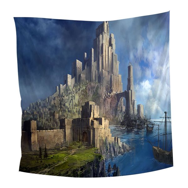 3d blue sky castle dream tapestry living room high-quality fashion style wall hanging decoration soft tapestry
3d blue sky castle dream tapestry living room high-quality fashion style wall hanging decoration soft tapestry