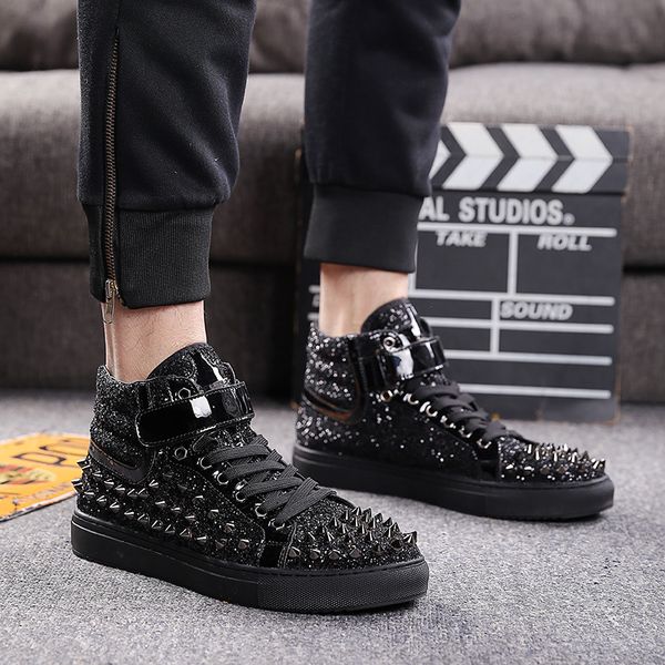 boots italian brand men luxury fashion party nightclub dress cow leather rivets shoes flats platform ankle zapatos botas hombre, Black
boots italian brand men luxury fashion party nightclub dress cow leather rivets shoes flats platform ankle zapatos botas hombre, Black
