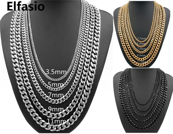 chains customized 3.5/5/7/9/11mm wide mens boys chain necklace curb cuban link silver/gold/black tone stainless steel jewelry
chains customized 3.5/5/7/9/11mm wide mens boys chain necklace curb cuban link silver/gold/black tone stainless steel jewelry
