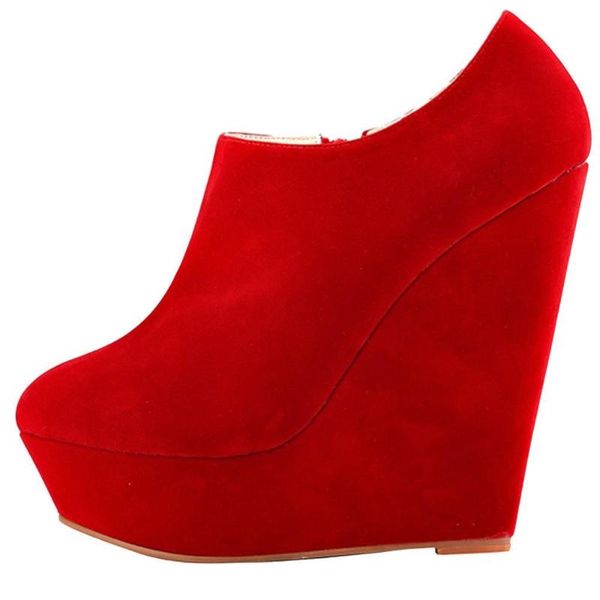 mkkhou fashion wedge shoes women 2020 new suede round head platform 15cm high heels women's single shoes size 34-42, Black
mkkhou fashion wedge shoes women 2020 new suede round head platform 15cm high heels women's single shoes size 34-42, Black
