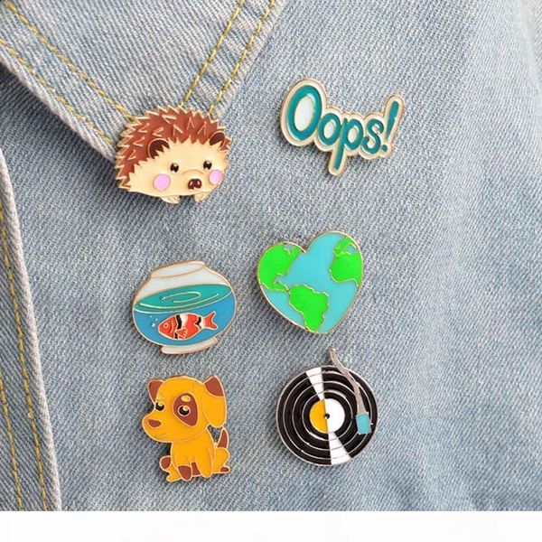 1pc cute hedgehog dog record goldfish oops design metal brooches pins enamel diy lovely cartoon hats clips gift, Gray
1pc cute hedgehog dog record goldfish oops design metal brooches pins enamel diy lovely cartoon hats clips gift, Gray