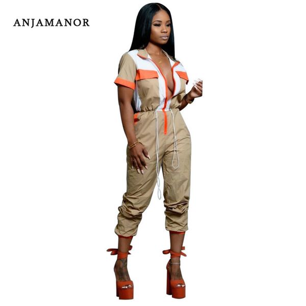 anjamanor jumpsuits for women 2020 summer outfit fashion short sleeve zipper pockets romper cargo pants overalls d35-ae86, Black;white
anjamanor jumpsuits for women 2020 summer outfit fashion short sleeve zipper pockets romper cargo pants overalls d35-ae86, Black;white