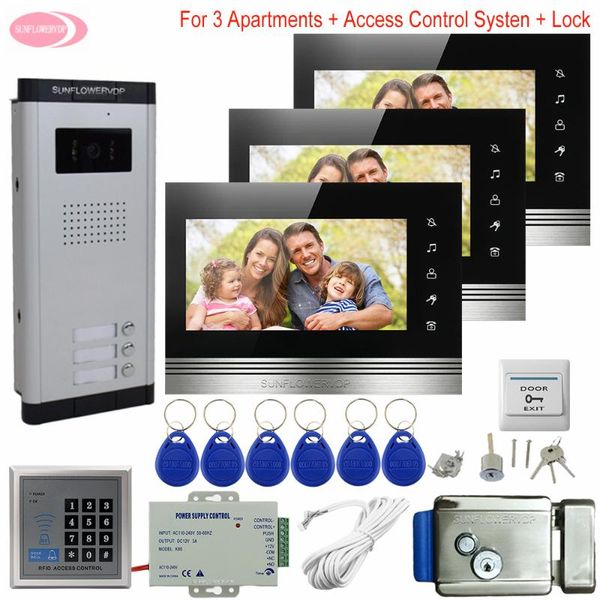 video door phones touch buttons 7inch indoor monitors intercom for apartments access control + electronic lock
video door phones touch buttons 7inch indoor monitors intercom for apartments access control + electronic lock