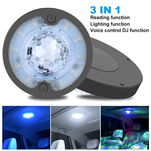 car home rechargeable music voice-controlled rhythm lamp 3 in1 dj light automobile car interior atmosphere reading light dome
car home rechargeable music voice-controlled rhythm lamp 3 in1 dj light automobile car interior atmosphere reading light dome