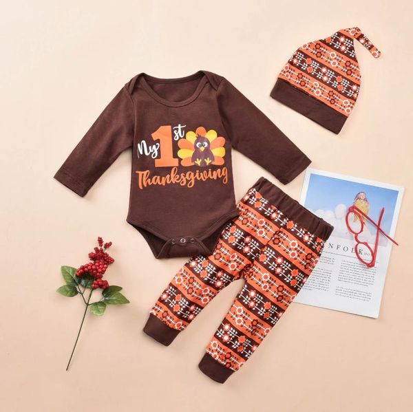 thanksgiving new born baby boy clothes cartoon letter print romper+floral pants+hat outfits baby girl winter clothes ropa niño, White
thanksgiving new born baby boy clothes cartoon letter print romper+floral pants+hat outfits baby girl winter clothes ropa niño, White