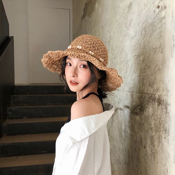 beautiful summer hats women travel sun protection foldable straw hat female simple sweet big eaves sun hat, Blue;gray
beautiful summer hats women travel sun protection foldable straw hat female simple sweet big eaves sun hat, Blue;gray
