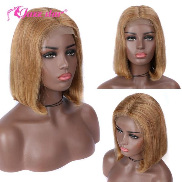 brazilian 4*4 straight short bob wig human hair wigs for women #27 honey blonde hair lace wig pre-plucked jazzstar non-remy, Black;brown
brazilian 4*4 straight short bob wig human hair wigs for women #27 honey blonde hair lace wig pre-plucked jazzstar non-remy, Black;brown