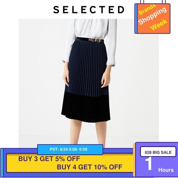 selected women contrast stitching pleated commuter mid-length skirt s|41944c501, Black
selected women contrast stitching pleated commuter mid-length skirt s|41944c501, Black