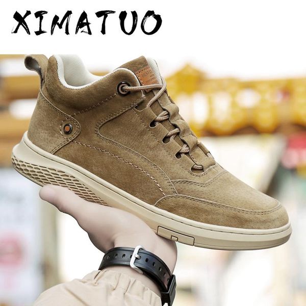 men boots suede leather western ankle boots men waterproof winter work casual shoes sneakers cowboy botas, Black
men boots suede leather western ankle boots men waterproof winter work casual shoes sneakers cowboy botas, Black