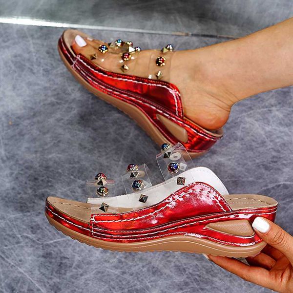 vintage women lady slippers laser sandals color pearl decorated women's shoes wedge heel thick sneakers large size, Black
vintage women lady slippers laser sandals color pearl decorated women's shoes wedge heel thick sneakers large size, Black