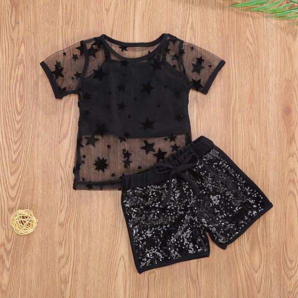 summer baby girl 3pcs clothes set sheer mesh star print crop + tank + sequins sports shorts toddler 1-5 years, White
summer baby girl 3pcs clothes set sheer mesh star print crop + tank + sequins sports shorts toddler 1-5 years, White