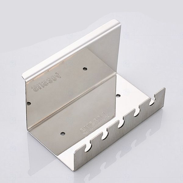 5 slots self adhesive storage rack toothbrush holder stainless steel wall mount 
5 slots self adhesive storage rack toothbrush holder stainless steel wall mount