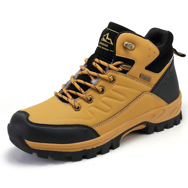 2020 winter men's ankle work boots shoes outdoor waterproof booties for men lace-up warm plush boots with fur man snow shoes, Black
2020 winter men's ankle work boots shoes outdoor waterproof booties for men lace-up warm plush boots with fur man snow shoes, Black