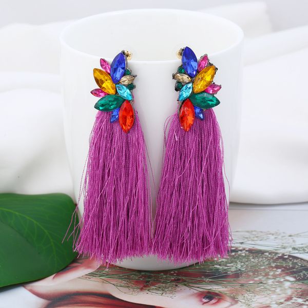bohemia style rhinestone tassel drop earrings for women long big pendant party earring fashion summer modern jewelry 2020, Silver
bohemia style rhinestone tassel drop earrings for women long big pendant party earring fashion summer modern jewelry 2020, Silver