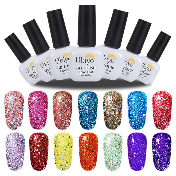 ukiyo glitter nail polish sequined bling color nail art gel polish soak off uv led 8ml 30 color, Red;pink
ukiyo glitter nail polish sequined bling color nail art gel polish soak off uv led 8ml 30 color, Red;pink