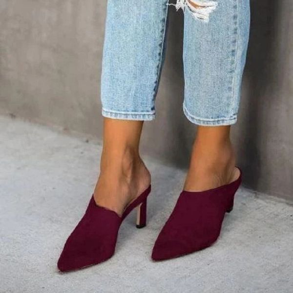 2020 women slippers summer high heels sandals pointed toe mules shoes ladies stiletto office pumps female outside slides, Black
2020 women slippers summer high heels sandals pointed toe mules shoes ladies stiletto office pumps female outside slides, Black