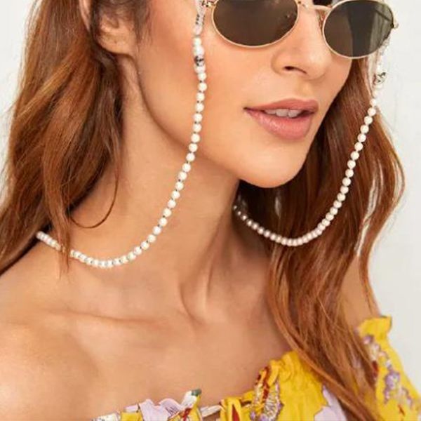 women eyeglass chains imitation pearls sunglasses glasses chain eyewears cord holder neck rope jl, Silver
women eyeglass chains imitation pearls sunglasses glasses chain eyewears cord holder neck rope jl, Silver