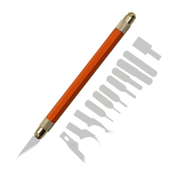 13pcs blades steel craft artwork sculptures cutter with handle carving stencil diy tool _wk
13pcs blades steel craft artwork sculptures cutter with handle carving stencil diy tool _wk