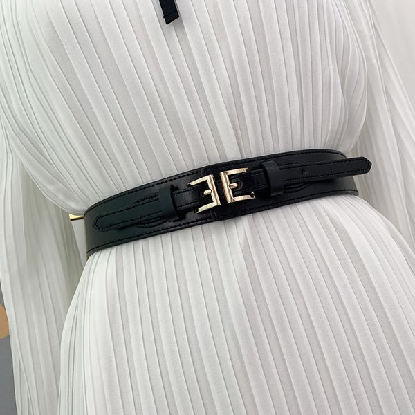 women belt new stretch waist seal double buckle fashionable and contracted elastic belt female dress matches coat ins strap t2, Black;brown
women belt new stretch waist seal double buckle fashionable and contracted elastic belt female dress matches coat ins strap t2, Black;brown