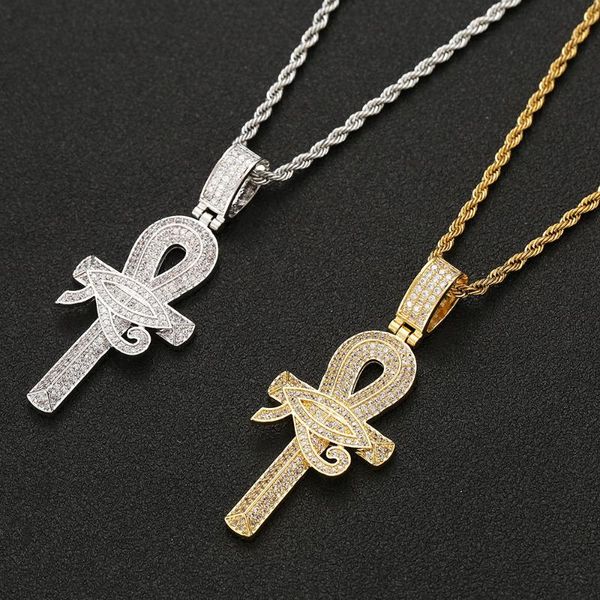 fashion simple inlaid zircon eye of horus cross pendant full of zircon hip-hop necklace jewelry, Silver
fashion simple inlaid zircon eye of horus cross pendant full of zircon hip-hop necklace jewelry, Silver