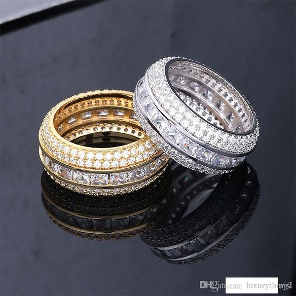 hip hop iced out square циркон пять рядов бриллиантом золото с серебряным покрытием мужской низина кольцо полный cz палец кольцо, Silver 
hip hop iced out square циркон пять рядов бриллиантом золото с серебряным покрытием мужской низина кольцо полный cz палец кольцо, Silver