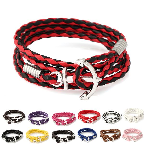 braided leather wrap bracelet anchor design rope chain men handmade cuff bangle bracelet for women bohemian style multi layer jewelry gifts, Golden;silver
braided leather wrap bracelet anchor design rope chain men handmade cuff bangle bracelet for women bohemian style multi layer jewelry gifts, Golden;silver