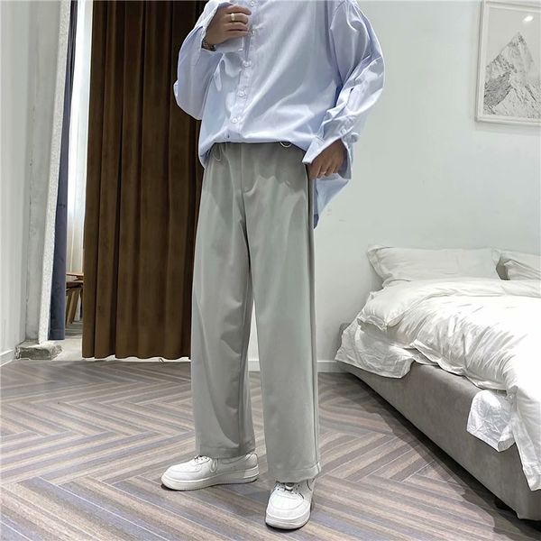 pants men's summer thin section loose straight korean style trend wild wide-leg drape trousers boys nine-point casual pants, White;black
pants men's summer thin section loose straight korean style trend wild wide-leg drape trousers boys nine-point casual pants, White;black