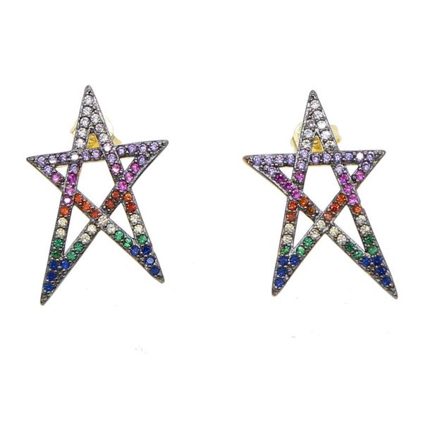 2019 fine gift hollow colorful rainbow star earrring delicate shinny brinco for women girls fashion dainty cute jewelry pave cz, Golden
2019 fine gift hollow colorful rainbow star earrring delicate shinny brinco for women girls fashion dainty cute jewelry pave cz, Golden
