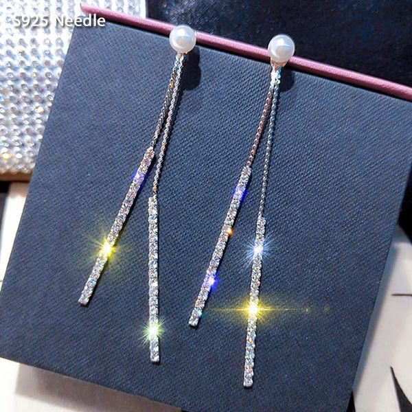 dangle & chandelier real 925 sterling silver needle long earrings for women jewelry double side pearl rhinestone drop tassel
dangle & chandelier real 925 sterling silver needle long earrings for women jewelry double side pearl rhinestone drop tassel