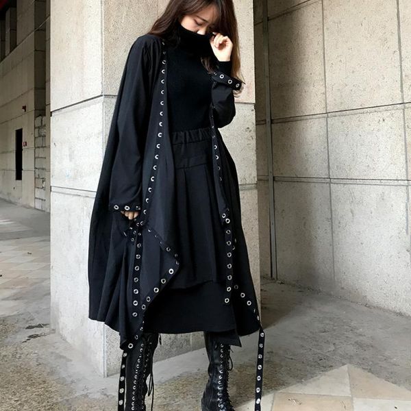 spring autumn new fashion black thin street punk style trench coat casual loose rivet decoration women long coats plus size, Tan;black
spring autumn new fashion black thin street punk style trench coat casual loose rivet decoration women long coats plus size, Tan;black