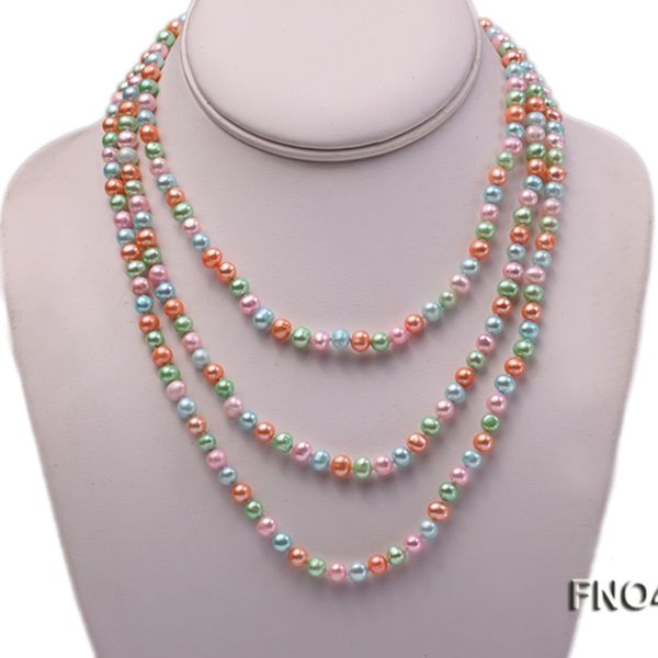 jyx multicolor pearl long necklace 6*7mm long pearl chains with pink,bule,orange and green off round freshwater necklace, Silver
jyx multicolor pearl long necklace 6*7mm long pearl chains with pink,bule,orange and green off round freshwater necklace, Silver