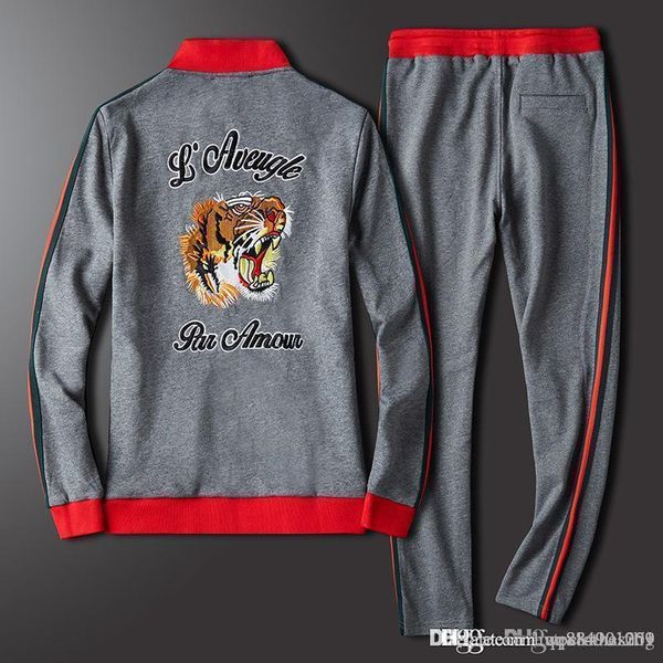 luxury tracksuit jogger suits jacket pants sets mens designer tracksuits tiger head sweater sportswear brand sweat suits size -4xl, Gray
luxury tracksuit jogger suits jacket pants sets mens designer tracksuits tiger head sweater sportswear brand sweat suits size -4xl, Gray