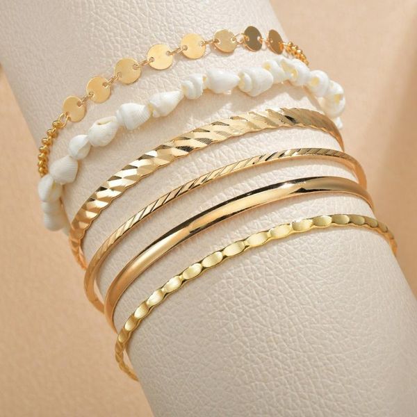 new design fashion simple personality conch bracelet ethnic style 6-piece jewelry bracelet for lady girl party show jewelry, Golden;silver
new design fashion simple personality conch bracelet ethnic style 6-piece jewelry bracelet for lady girl party show jewelry, Golden;silver