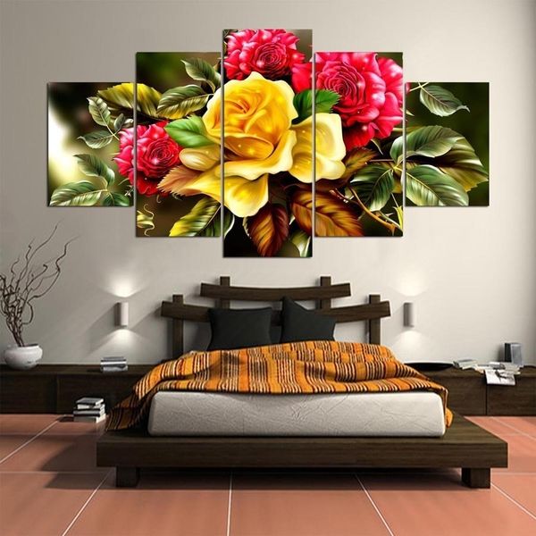 living room wall decor pictures modular canvas poster printing 5 pieces beautiful red and yellow flowers paintings art(no frame
living room wall decor pictures modular canvas poster printing 5 pieces beautiful red and yellow flowers paintings art(no frame