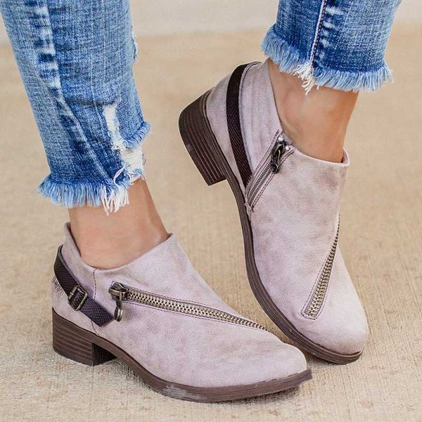 women side zipper boots fashion suede low heel shoes women short boots square heels casual ankle plus size botas mujer, Black
women side zipper boots fashion suede low heel shoes women short boots square heels casual ankle plus size botas mujer, Black