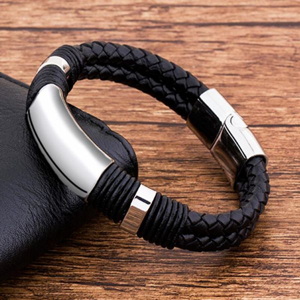anklets fashion stainless steel braided black genuine leather bracelet men magnetic rope punk accessories luxury jewelry, Red;blue
anklets fashion stainless steel braided black genuine leather bracelet men magnetic rope punk accessories luxury jewelry, Red;blue