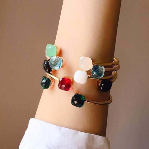 2020 new high fashion colorful crystal bracelet rose gold silver color luxury romantic french women bangle jewelry, Black 
2020 new high fashion colorful crystal bracelet rose gold silver color luxury romantic french women bangle jewelry, Black