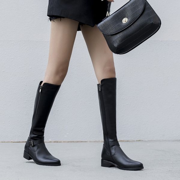 boots big size 9 10 11 12 full-heeled and knee-high buckle decorative zipper, Black
boots big size 9 10 11 12 full-heeled and knee-high buckle decorative zipper, Black