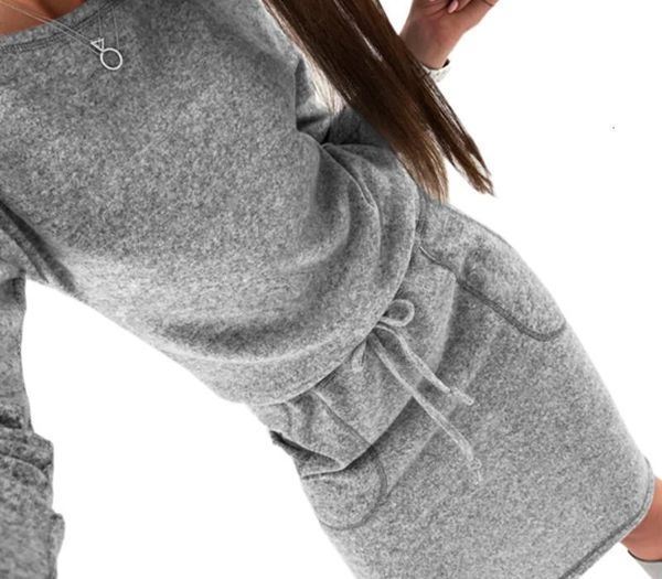 o neck solid women dress sashes dress autumn winter long sleeve knee length dresses plus size three color gv006 designer clothes, Black;gray
o neck solid women dress sashes dress autumn winter long sleeve knee length dresses plus size three color gv006 designer clothes, Black;gray