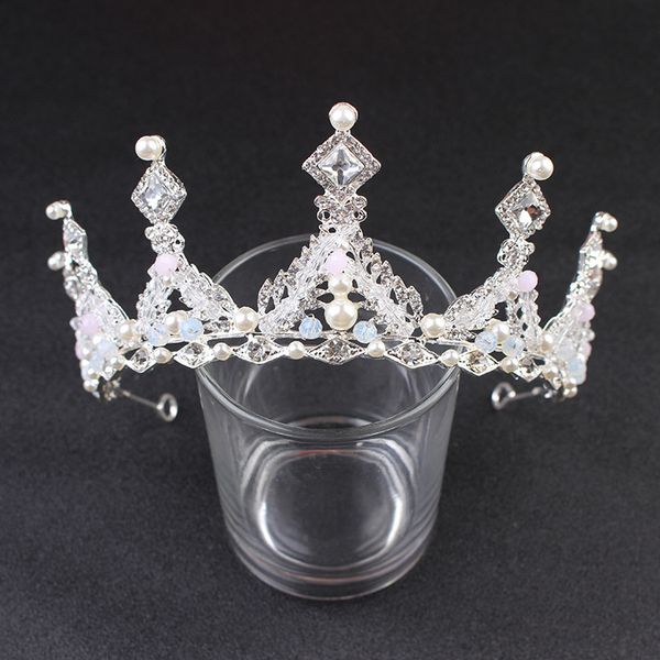 korean bride handmade crown hairband headdress alloy crown crystal beaded wedding accessories, Golden;silver 
korean bride handmade crown hairband headdress alloy crown crystal beaded wedding accessories, Golden;silver