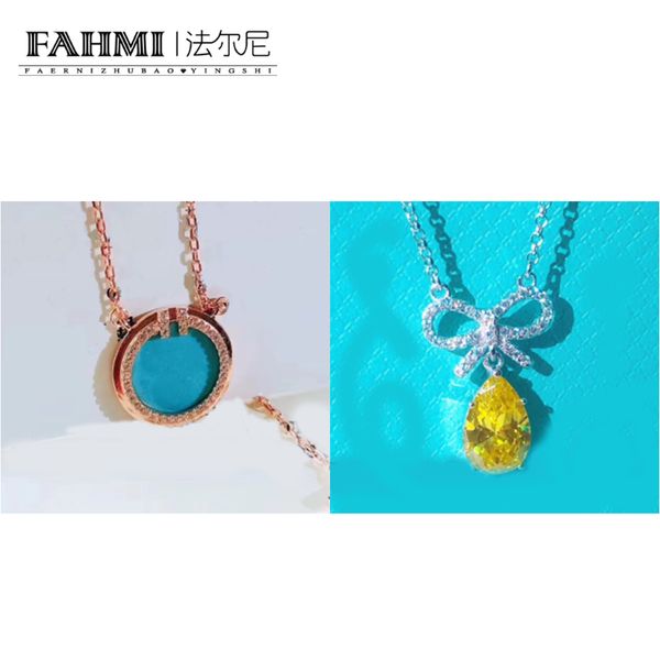 fahmi 925 silver turquoise necklace all-match casual original jewellery for women party, Golden;silver
fahmi 925 silver turquoise necklace all-match casual original jewellery for women party, Golden;silver