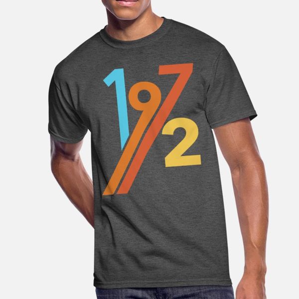 1972 t shirt men customize cotton o neck trend fit basic summer original shirt, White;black
1972 t shirt men customize cotton o neck trend fit basic summer original shirt, White;black
