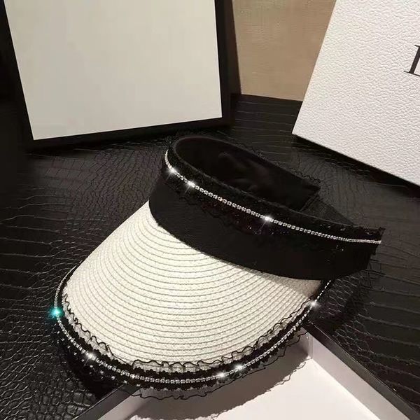 2020 glitter rhinestone straw hats sun visor hat women girls sun protection beach hat lace band shining stones straw visor, Blue;gray
2020 glitter rhinestone straw hats sun visor hat women girls sun protection beach hat lace band shining stones straw visor, Blue;gray