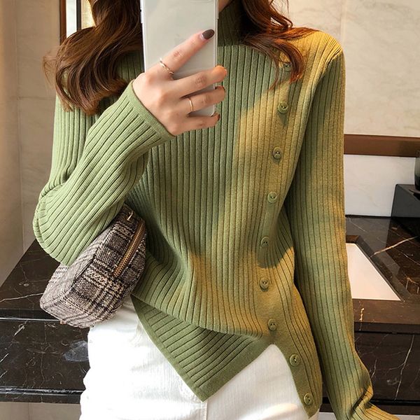 lucyever fashion button turtleneck knitted sweaters women korean loose bottoming pullovers woman winter thick warm sweater mujer, White;black
lucyever fashion button turtleneck knitted sweaters women korean loose bottoming pullovers woman winter thick warm sweater mujer, White;black