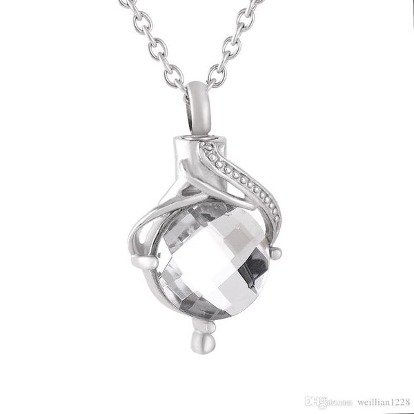 h99056 exquisite marine blue crystal teardrop cremation jewelry souvenir stainless steel pendant ashes box women's necklace, Silver
h99056 exquisite marine blue crystal teardrop cremation jewelry souvenir stainless steel pendant ashes box women's necklace, Silver