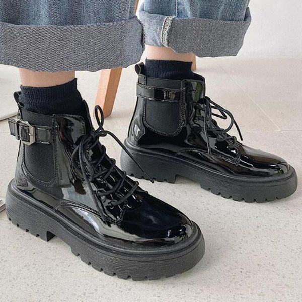 boots retro british style booties female 2021 autumn and winter casual women's platform comfortable motorcycle kl668, Black
boots retro british style booties female 2021 autumn and winter casual women's platform comfortable motorcycle kl668, Black