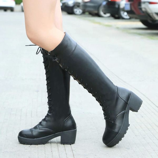 2020 autumn and winter new fashion and handsome lace-up boots high-heeled knight boots long-tube women's, Black
2020 autumn and winter new fashion and handsome lace-up boots high-heeled knight boots long-tube women's, Black