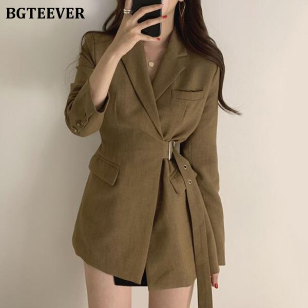 bgteever vintage slim waist women blazer jacket workwear side lace up full sleeve female jacket 2020 casual solid blaser femme, White;black 
bgteever vintage slim waist women blazer jacket workwear side lace up full sleeve female jacket 2020 casual solid blaser femme, White;black
